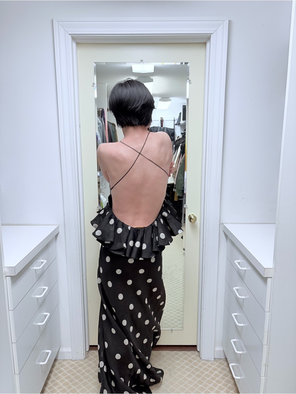 NWOT Zimmerman Black Polka Dot Halter Gown, Size AU 2 = M - Picture 3 of 15